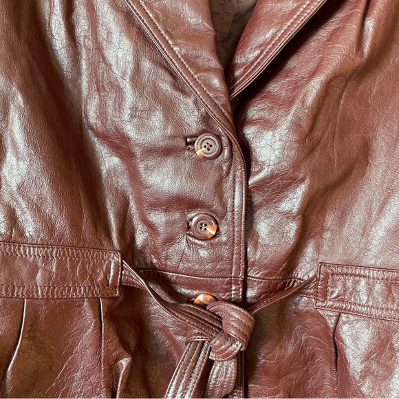 OPERA Burgundy Colour Women’s Leather Jacket Size 13/14 - Picture 11 of 16